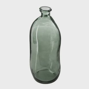 Atmosphera fles vaas - groen transparant - glas - H51 x D23 cm
