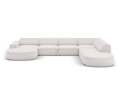 7-zitshoekbank Jodie rechts chenille afgerond | Micadoni Home