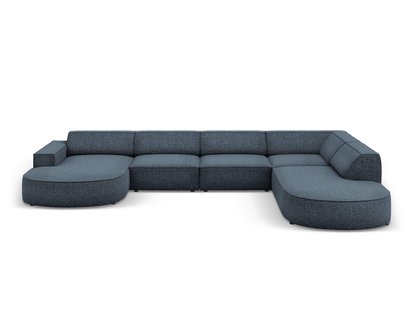 7-zitshoekbank Jodie rechts chenille afgerond | Micadoni Home