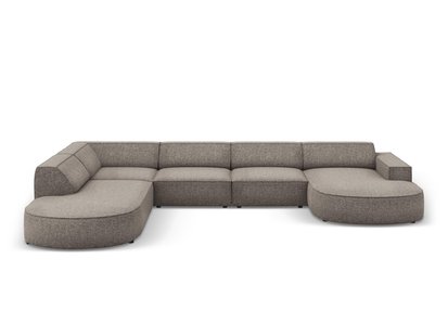 7-zitshoekbank Jodie links chenille afgerond | Micadoni Home