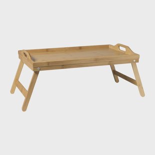 Bed dienblad - bamboe - 31x58x22 cm