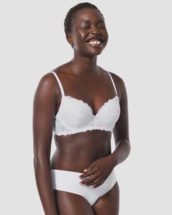 HEMA Damesbrazilian micro met kant wit (wit)