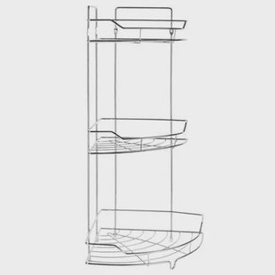 5Five Doucherekje - hoek - metaal - 3-laags - 26 x 25 x 56 cm
