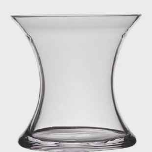 Hakbijl Glass Vaas - transparant - x-vorm - glas - D24 x H28 cm Hakbijl Glass Vaas - transparant - x-vorm - glas - D24 x H28 cm