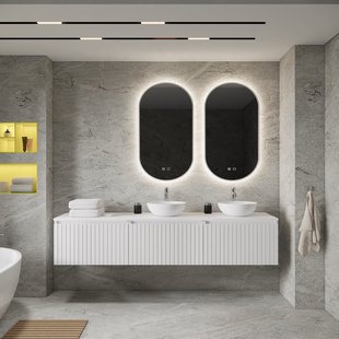 Badkamermeubelset BWS Linea | 180 cm | Mat Wit