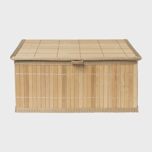 Bamboe mand met deksel - 13x29x23 cm