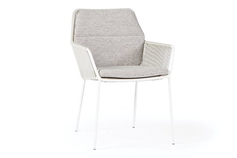 SUNS | Tuinstoel Punta | MW | CS | Soft Grey Mixed Weave