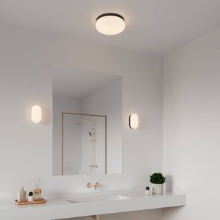 Nordlux Wandlamp Foam in ovale vorm met IP44, zwart