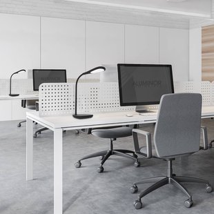 Aluminor Tom Qi LED-bureaulamp CCT zwart