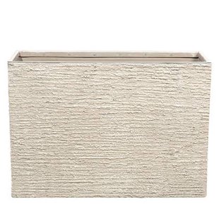 Beliani - EDESSA - Plantenbak - Lichtbeige - 80 cm - Stenenmix