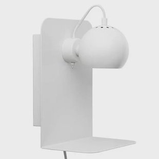 Frandsen Ball wandlamp met usb-poort mat wit