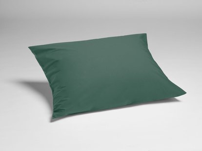 Yumeko Kussensloop percal katoen forest green 50x70 100% biologisch en fairtrade katoen, percal geweven