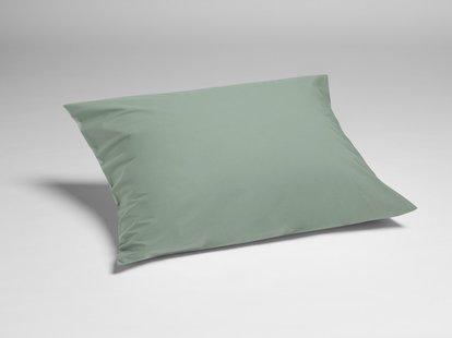 Yumeko Kussensloop percal katoen jade green 50x70 100% biologisch en fairtrade katoen, percal geweven