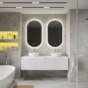 Badkamermeubelset BWS Linea | 140 cm | Mat Wit