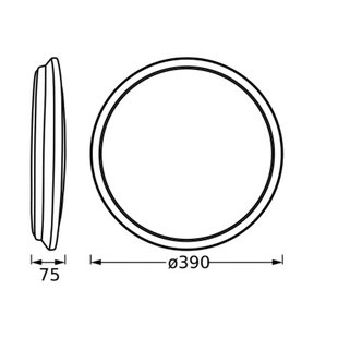 Ledvance Orbis Dublin LED plafondlamp zilver 39cm
