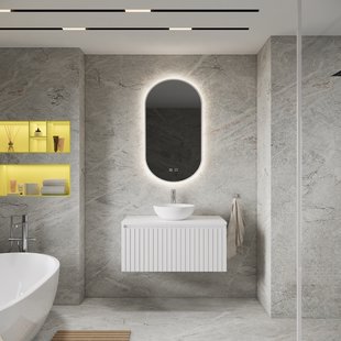 Badkamermeubelset BWS Linea | 80 cm | Mat Wit