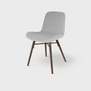 Nolon Nena-Fé Eetkamerstoel Lichtgrijs - Stof - Walnoot Poten