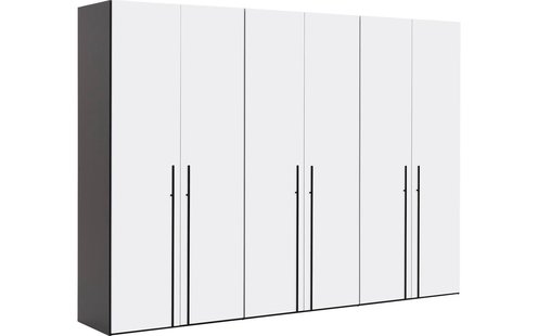 Goossens Kledingkast Easy Storage Ddk, Kledingkast 304 cm breed, 220 cm hoog, 6x glas draaideur Goossens Kledingkast Easy Storage Ddk, Kledingkast 304 cm breed, 220 cm hoog, 6x glas draaideur