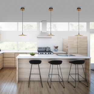 Zambelis LED hanglamp 19150 lichtkleurige houten kap Ø 25cm