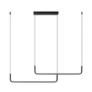 Zambelis LED hanglamp 22010, mat zwart, 2-lamps