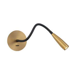 Zambelis LED leeslamp H63 met flexibele arm, mat messing