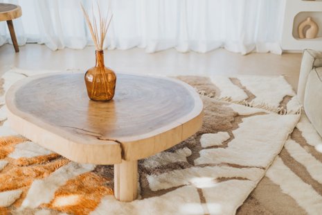 MOMO Rugs Tribal - Vloerkleed MOMO Rugs Design Berber Mrirt Inlaid Lines Mel 006 - 200x200