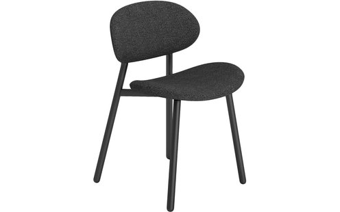 Goossens Basic Stoel Change donkergrijs stof leuning, modern design