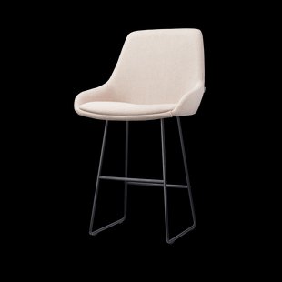 Nino-Isa barkruk beige - zwart onderstel - 65 cm