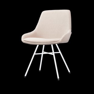 Noa-Isa eetkamerstoel beige - wit onderstel