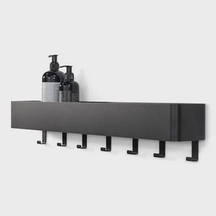 Spinder Design Multi 7 Wandkapstok H 13 cm - Zwart