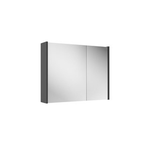 Saniclass Prime Spiegelkast - 80x63x16cm - inclusief zijpanelen - mat antraciet SW1212816/SW892636