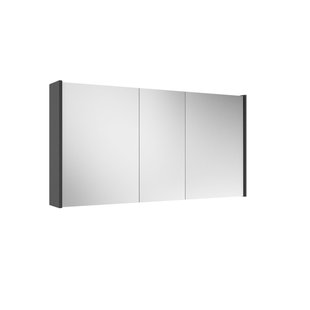 Saniclass Prime Spiegelkast - 120x63x16cm - inclusief zijpanelen - mat antraciet SW1212818/SW892636