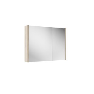 Saniclass Prime Spiegelkast - 80x63x16cm - inclusief zijpanelen - beech (hout) SW1212816/SW910735