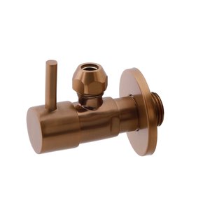 Hoekstopkraan Minimal 1/2 x 3/8 Of Knel 10 mm Geborsteld Brons Koper