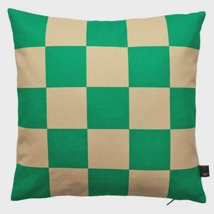 FÉST Checks kussen 45x45 Green|Sand FÉST Checks kussen 45x45 Green|Sand