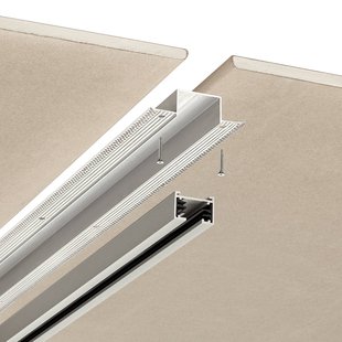 Trio Lighting Inbouwprofiel voor DUOline 2-fasen railsysteem, aluminium