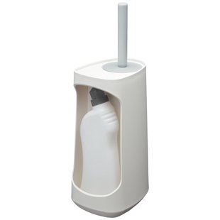 Tiger Tess Toiletborstelhouder met opbergfunctie vrijstaand en Swoop® borstel flexibel Wit Lichtgrijs 1329520146