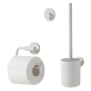 Tiger Urban Toiletaccessoireset Toiletborstel met houder Toiletrolhouder zonder klep Handdoekhaak Wit 1316900105