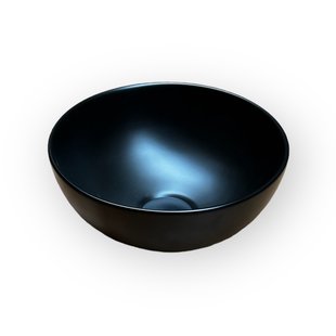 Waskom Casajoy Bold 28x12cm Keramiek Rond Zwart