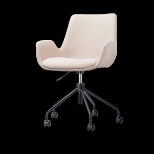 Nout-Eef bureaustoel beige - zwart onderstel