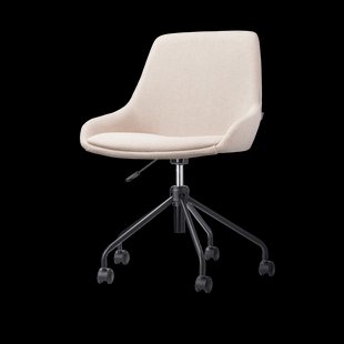 Nout-Isa bureaustoel beige - zwart onderstel