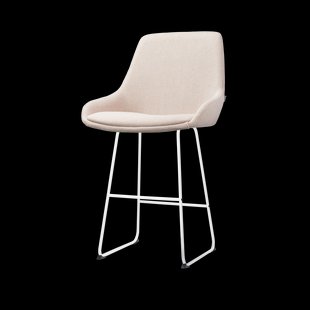 Nino-Isa barkruk beige - wit onderstel - 65 cm