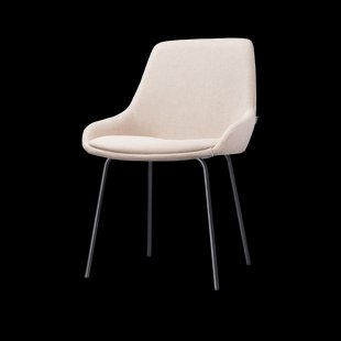 Nora-Isa eetkamerstoel beige - zwart onderstel