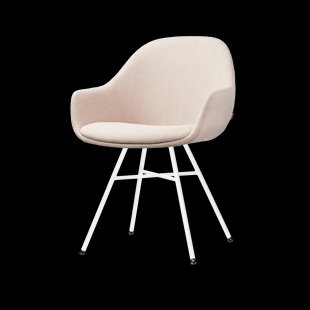 Noa-Mae eetkamerstoel beige - wit onderstel Noa-Mae eetkamerstoel beige - wit onderstel