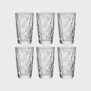 Bormioli Rocco Longdrinkglazen Diamond - Transparant - 470 ml - 6 stuks