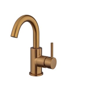 Opbouw Wastafelkraan Wiesbaden Caral Met Draaibare Uitloop Geborsteld Brons Koper