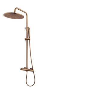 Opbouw Thermostatische Regendoucheset Wiesbaden Caral Geborsteld Brons Koper