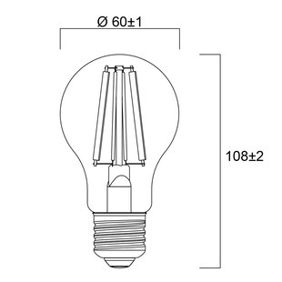 Sylvania E27 filament LED lamp 4W 2.700K 840 lm