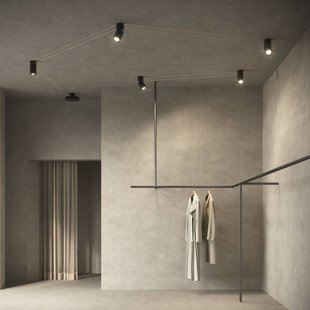 kdln plafondspot Mitos, zwart, Ø 8 cm, metaal, verstelbaar