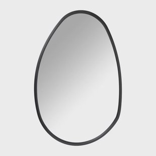 Spiegel organic metalen lijst - zwart - 117.6x37.4 cm